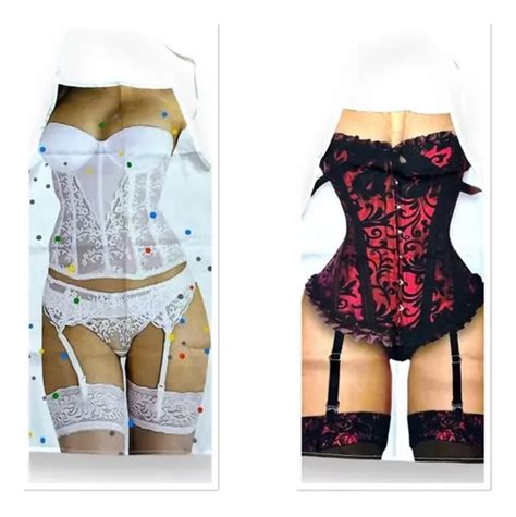 Avental Lingerie Branca Vedete Despedida Solteira Festa Parcelamento Sem Juros