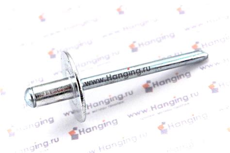 Заклепка вытяжная стандартная с увеличенным бортиком 4х8 сталь Bralo