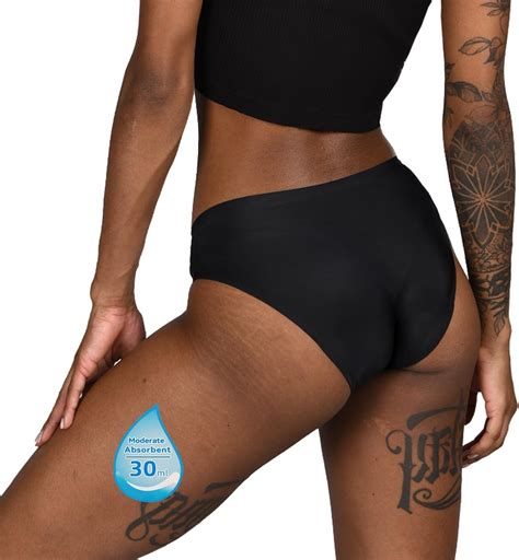 Ropa interior para el período sin costuras bikini de absorción moderada ropa interior a