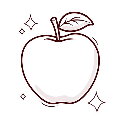 apple outline apple  art premium vector