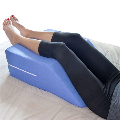 MABIS Bed Wedge Ortho Pillow for Leg Elevation, Sciatica, Pregnancy, Back or Hip Pain, 19.25 x ...