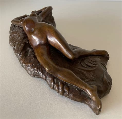 Proantic Reclining Nude Bronze Sculpture