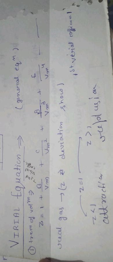 11C & D are the third & fourth virial coefficients. It then the value of x.