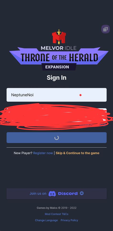 Why is my login not working ? : r/MelvorIdle