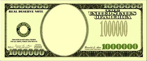 Printable Million Dollar Bill