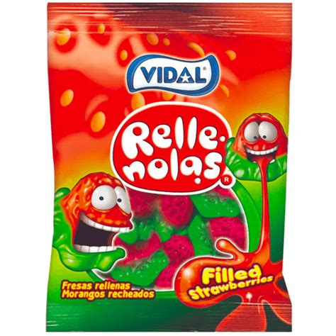 Vidal Jelly Filled Strawberries 90g Sosweet