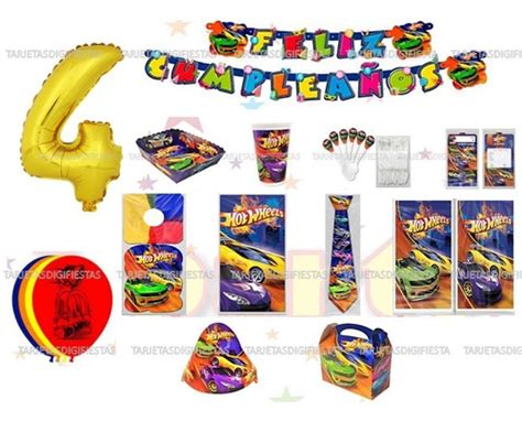 Kit Decoración Hot Wheels Niños obsequio Cuotas sin interés