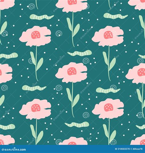 Hand Drawn Abstract Seamless Vector Pattern Illustration with Beautiful