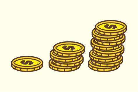 La Pila De Monedas De Oro Como Gr Fico De Ingresos La Pila De Monedas