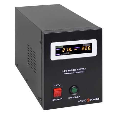 ДБЖ з правильною синусоїдою Logic Power LPY-B-PSW-800VA+ (560Вт) 5A/15A ...