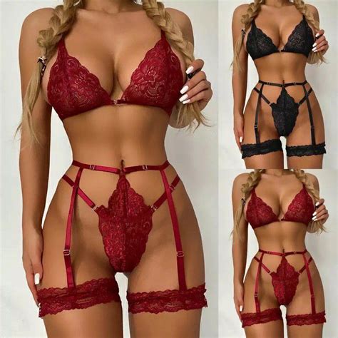 Conjunto Lingerie Gringa Luxo Rendado Sensual Shopee Brasil