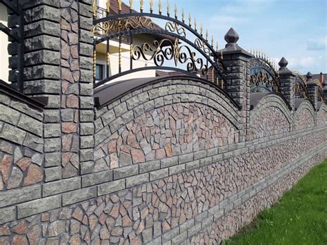 Забор из камня своими руками - красивые варианты (32 фото)