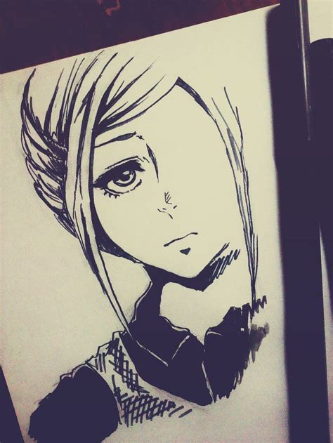 Рисунки аниме ручкой - фото и картинки abrakadabra.fun