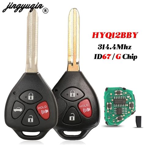 Jingyuqin Hyq Bby Mhz D G Chip Remote Car Key For Toyota Camry