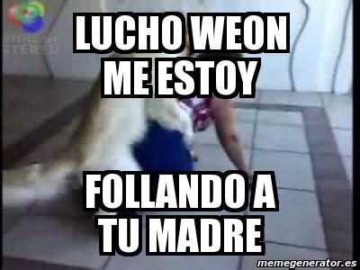 Meme Personalizado Lucho Weon Me Estoy Follando A Tu Madre