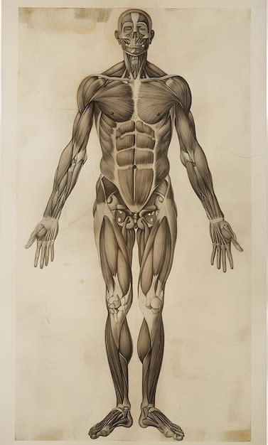 Renderizaci N D De Una Figura Masculina Con Mapas Musculares Aislados