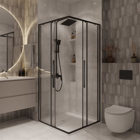 Душевой уголок ограждение Niagara Nova NG-6822-34BLACK. Официальный сайт