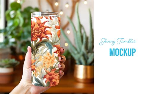 20 Oz Skinny Tumbler Canva Mockup Graphic By Wewantmockups Creative