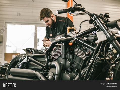 Motorcycle Mechanic Image And Photo Free Trial Bigstock