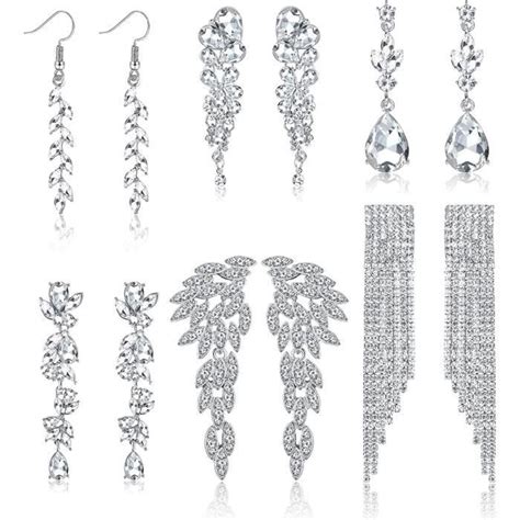 Lolias Paires Boucles D Oreilles Mariage Cristal Pour Femmes Boucles