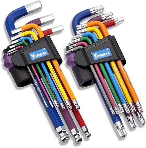 18pcs Allen Key Setmetric Ball End Allen Hex Key Set And Torxstar Key