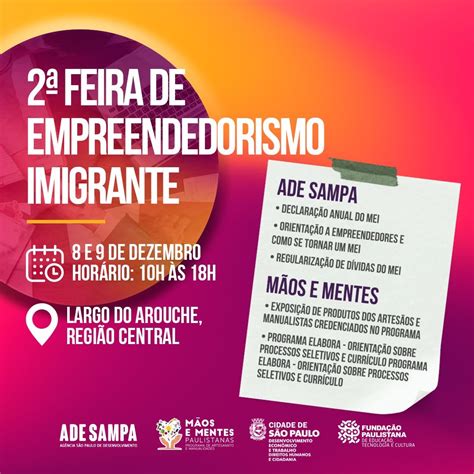 Ii Feira De Empreendedorismo Imigrante Contar Orienta O Sobre