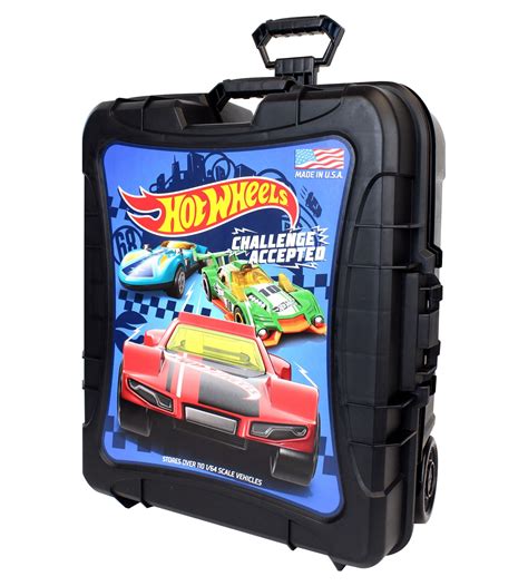 Brandclub - Hot Wheels 110 Vehicle Playsets Plastic Carrying Case in Black, for Child Ages 3+