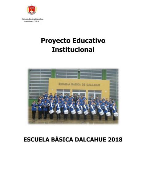 Pdf Proyecto Educativo Institucional Comunidad Escolar · 2018 08 06