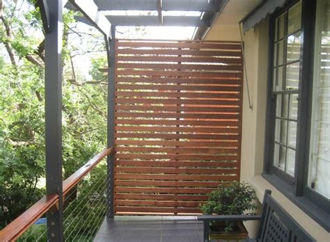 timber privacy screen outdoor area  plumbette