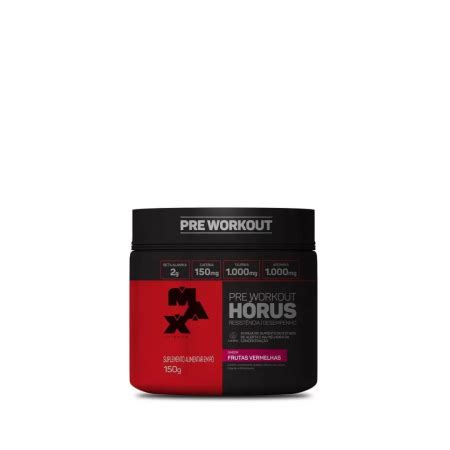 Pre Workout Hórus Frutas Vermelhas Pote 150g Max Titanium UP NUTRIÇÃO