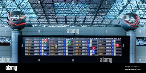 airport arrival  departure information stock photo alamy
