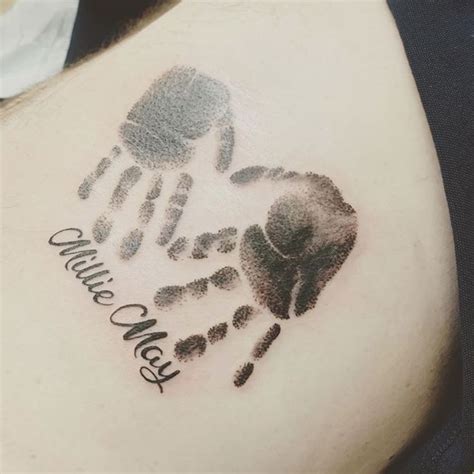 Cafemom Handprint Homage Baby Name Tattoo Ideas For Parents