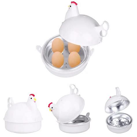 Creative Chicken Shape Microwave Egg Poachers Eggs Cooker Stainless