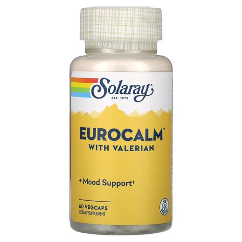 Solaray Eurocalm With Valerian 60 Vegcaps