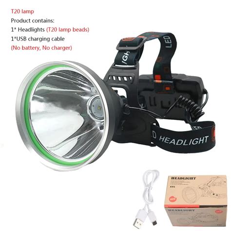 Фонарик налобный фонарь 18650 аккумулятор T20 над Cree xhp50 ...