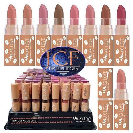 Batom Bala Matte Lip Nude Max Love Em Atacado Box C Unid E Prov Distribuidora Jcf