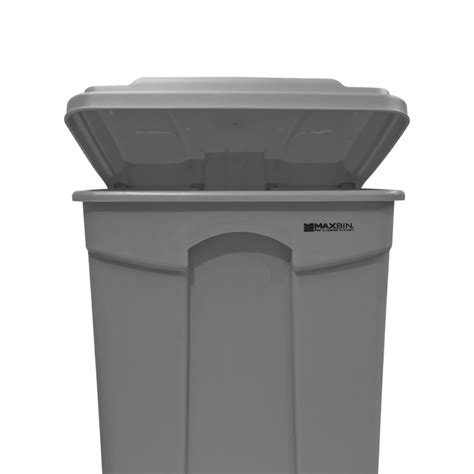 Maxbin 45l Heavy Duty Colored Trash Bin Gray Trash Can With Cover