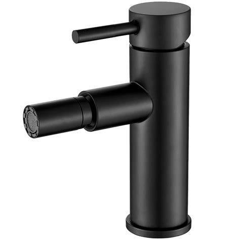 Grifo De Bidet Monomando Redondo Ca O Recto Negro Mate Serie Palancia