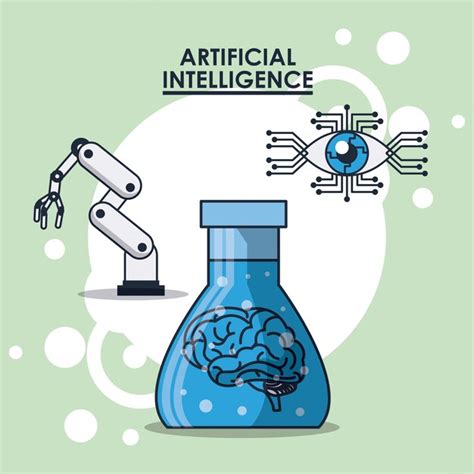 Tecnología de inteligencia artificial Vector Premium