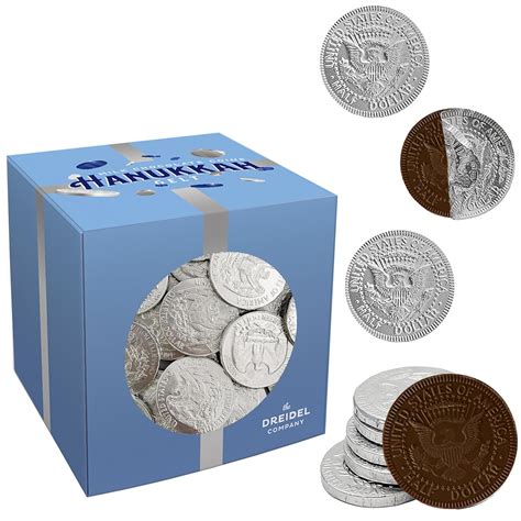 Amazon.com : The Dreidel Company Hanukkah Chocolate Coins, Dark