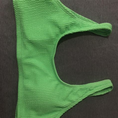 Womens Neon Green Bikini Top Never Been Worn In Depop