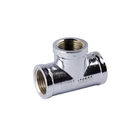 12 Chrome Plated Threaded Tee 12 Chrome Plated Brass Tee