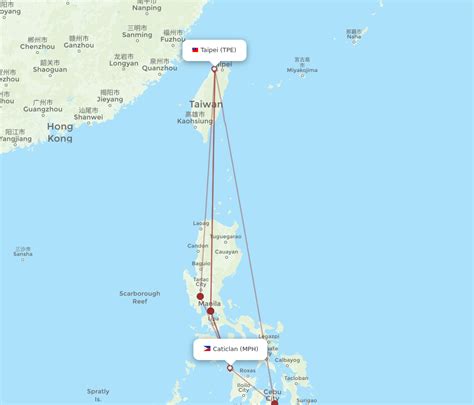 All Flight Routes From Caticlan To Taipei MPH To TPE Flight Routes