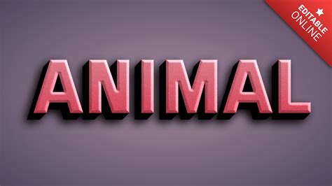 Animal | Text Effect Generator | TextStudio