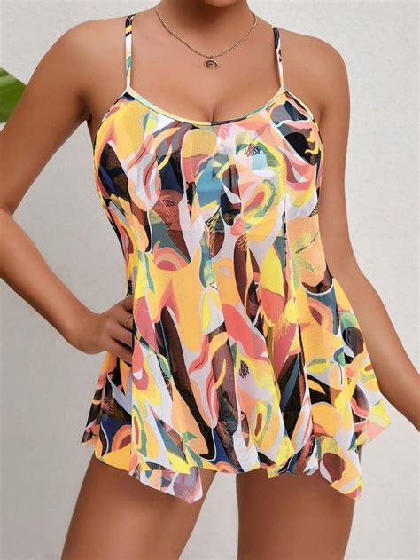 TANKINI PRINT MARCZENIE 85Q NF9 L SHEIN GÓRA OD BIKINI 15022068896 oficjalne archiwum Allegro