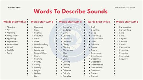 Things Sounds In Words At Don Chavez Blog