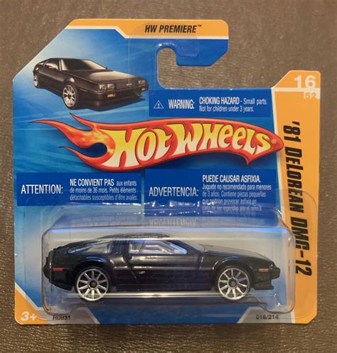 Hot Wheels 1981 Delorean Dmc 12 Black With Grey Interior 2010 HW Premiere Hard To Find