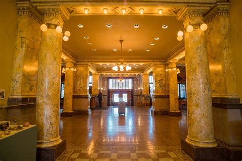 Interior View of the Colorado Springs Pioneers Museum Editorial Image