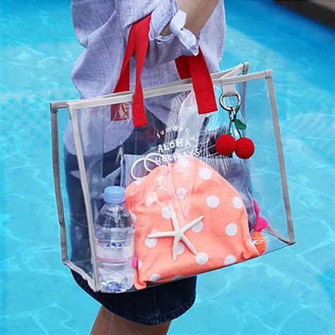 Bolso De Playa De PVC Transparente Bolsa De Hombro De Gran Capacidad