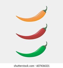 Spicy Level Hot Chili Pepper Icons Stock Vector Royalty Free